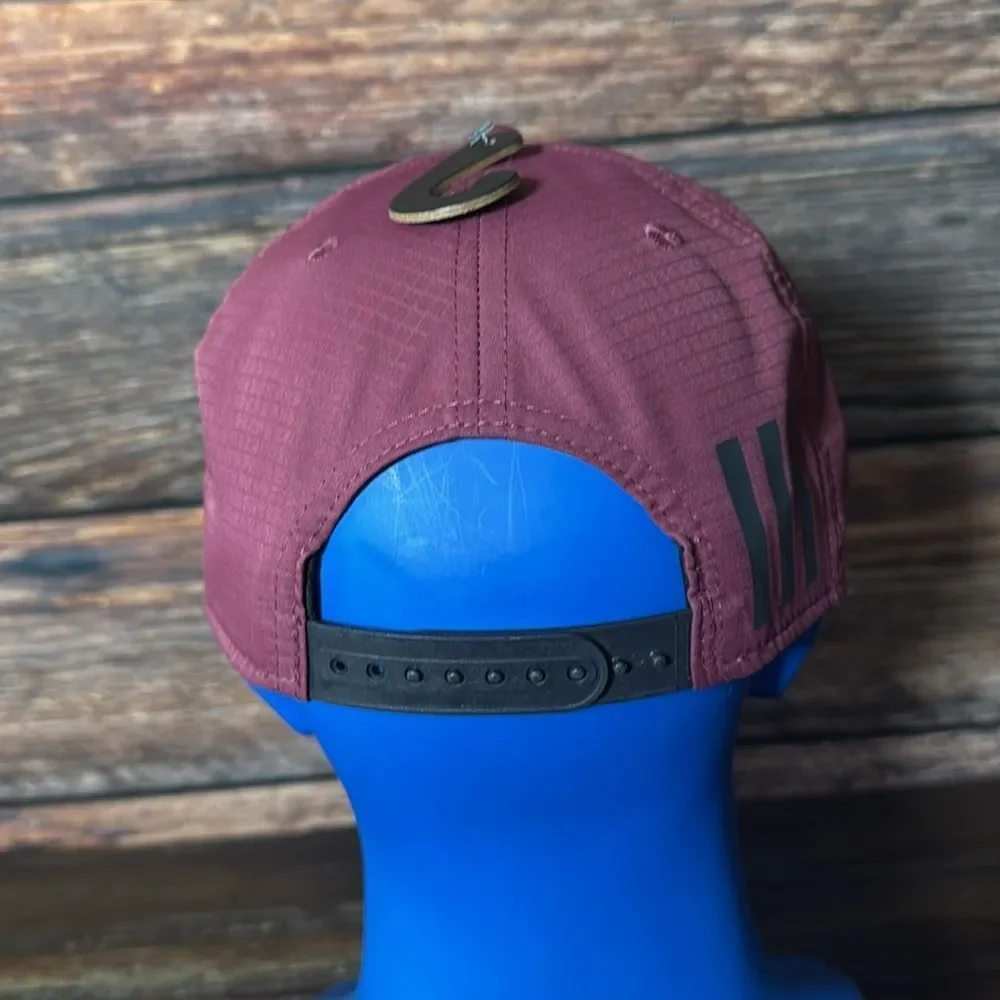 Adidas Merlot and Black Aeroready Snapback Hat